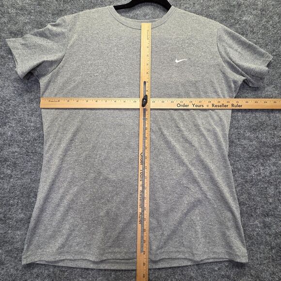 Nike Shirt Womens Extra Large Gray Swoosh Dri-Fit Athletic Training Tee - Picture 3 of 8